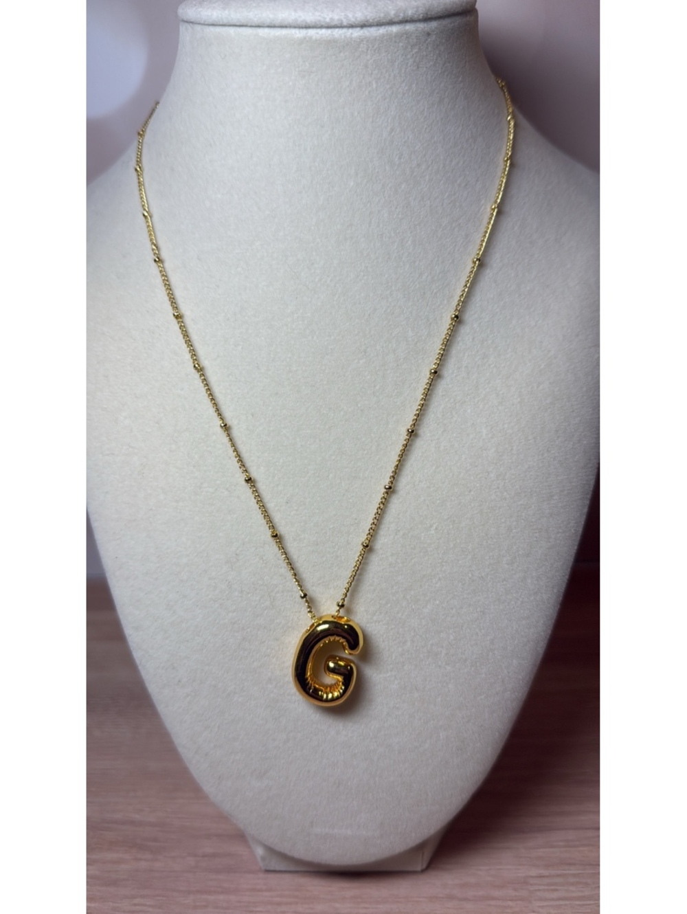 Gold Bubble G Necklace